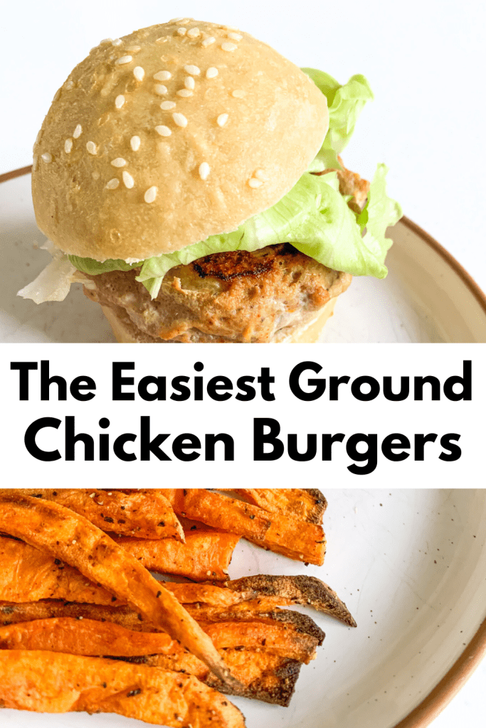 pinterest graphic with a burger and fries