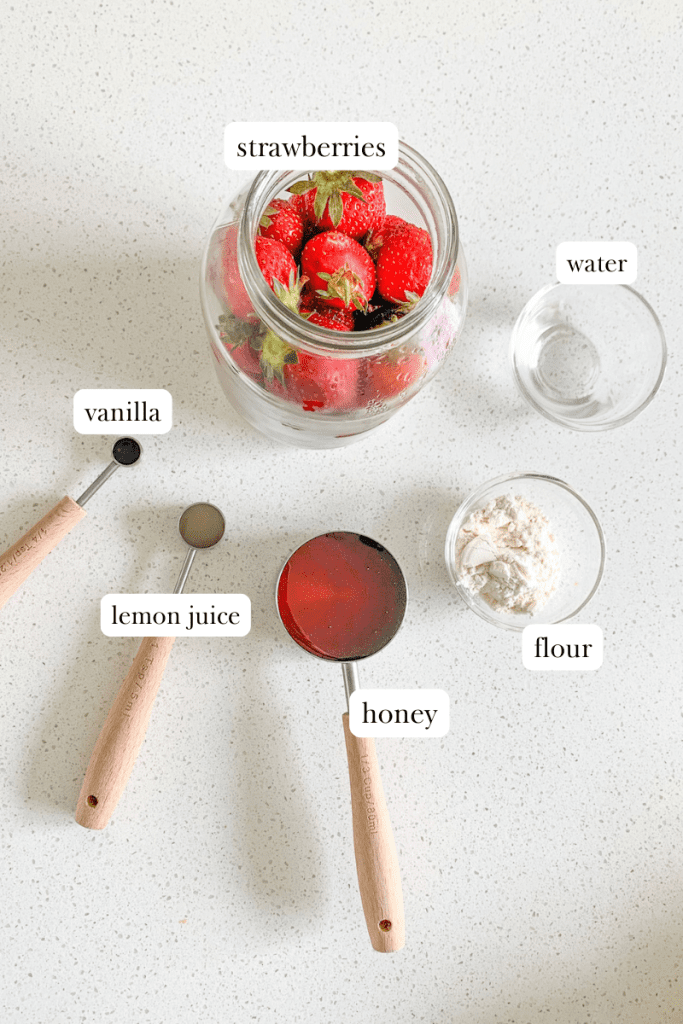 strawberry filling labeled ingredients