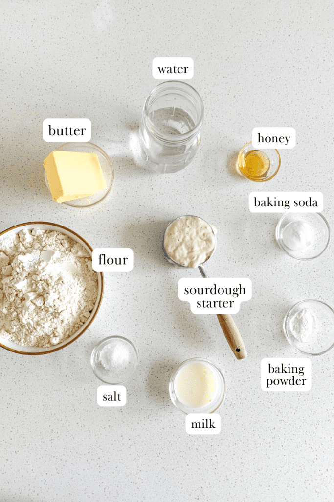 strawberry sourdough sweet rolls labeled ingredients