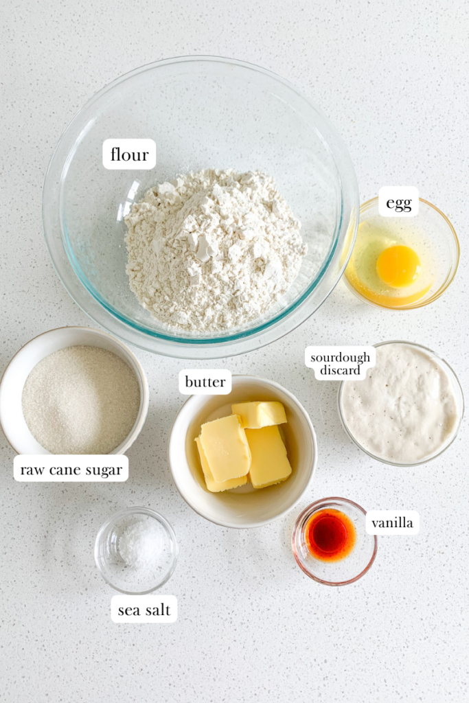cookie ingredients for sourdough mini fruit pizzas
