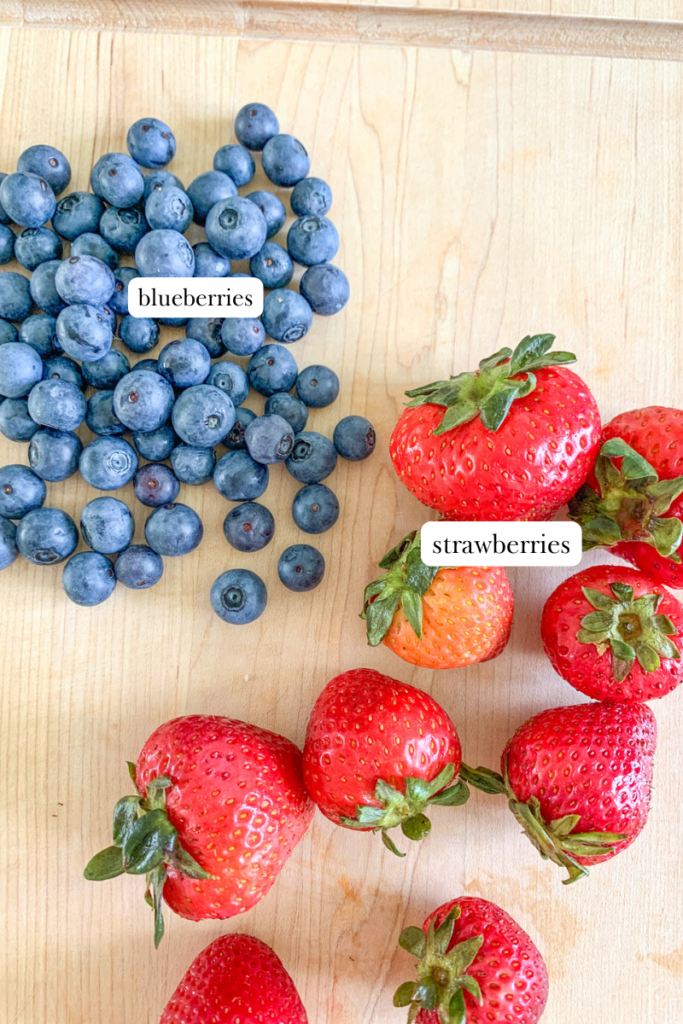 topping ingredients for sourdough mini fruit pizzas