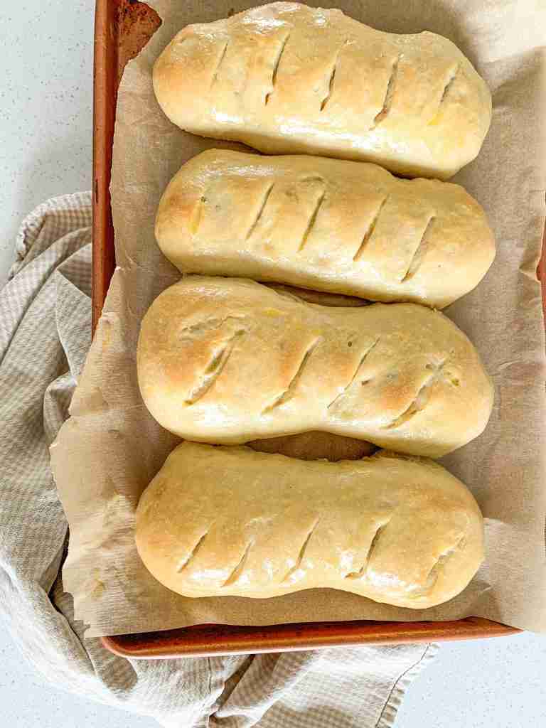rolls on a sheet pan