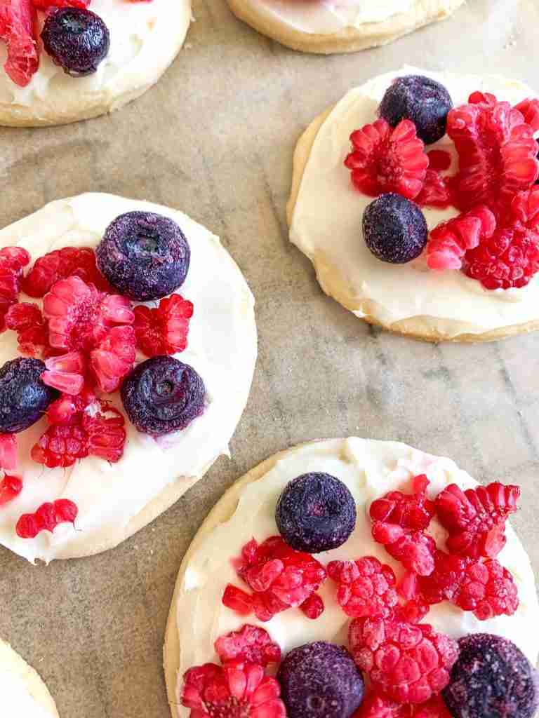 over head up close shot of cookies