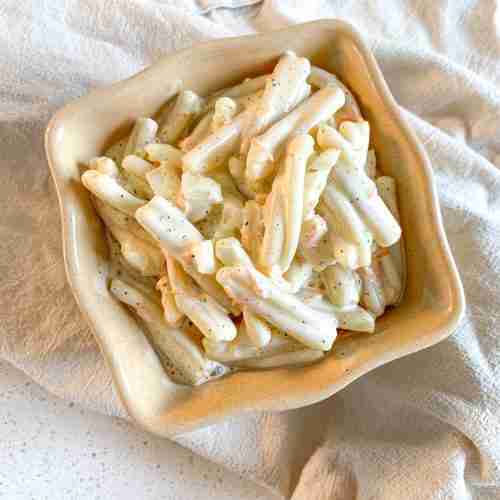 freshly made hawaiian macaroni salad