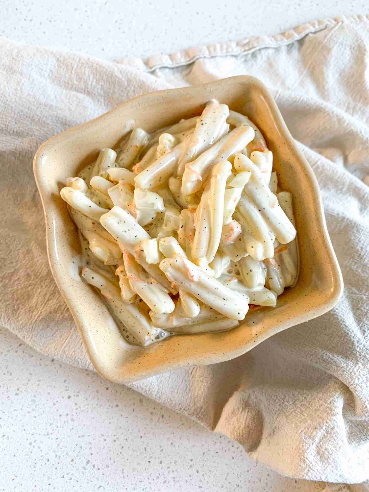freshly made hawaiian macaroni salad