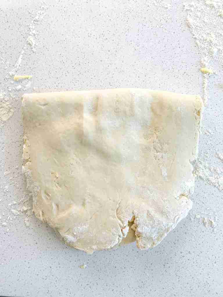 the first fold when folding my croissant dough