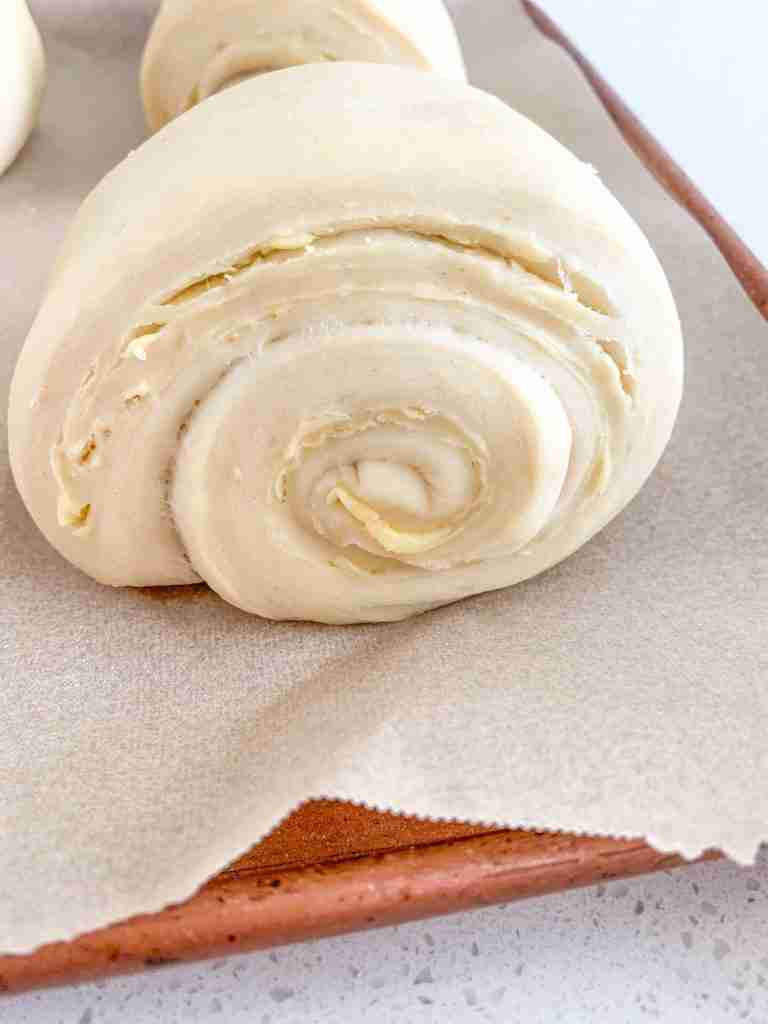 proofed sourdough croissant