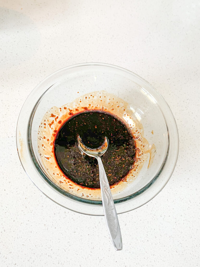 balsamic glaze for chicken mixed in a bowl