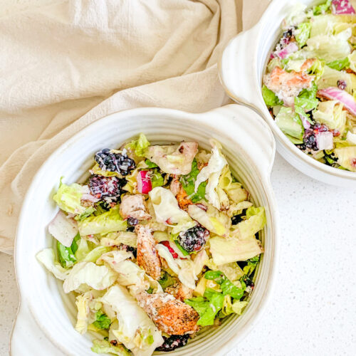 freshly made balsamic blackberry chicken salad