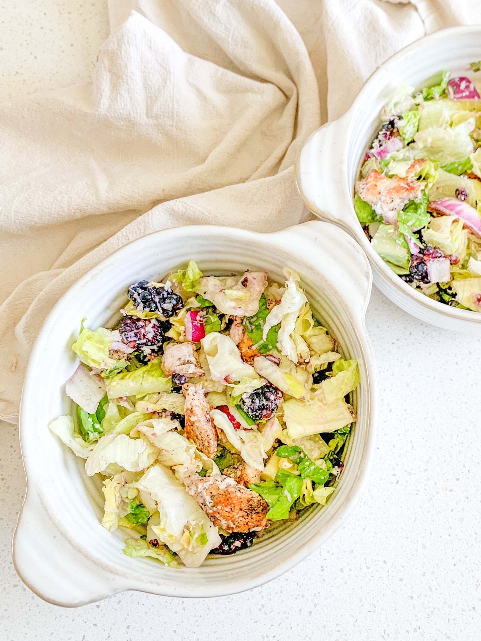 freshly made balsamic blackberry chicken salad