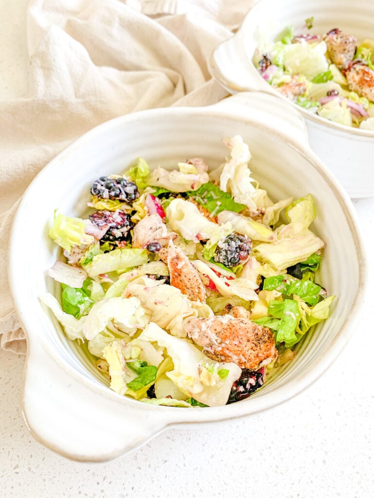 freshly made balsamic blackberry chicken salad