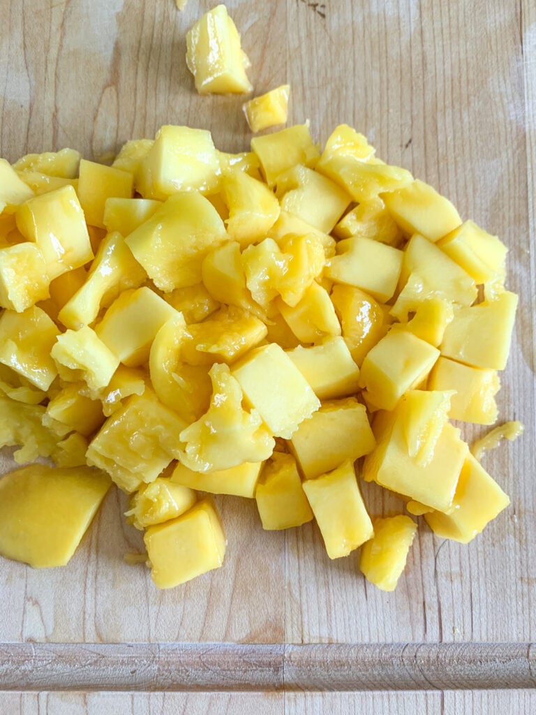 mango cut into chunks