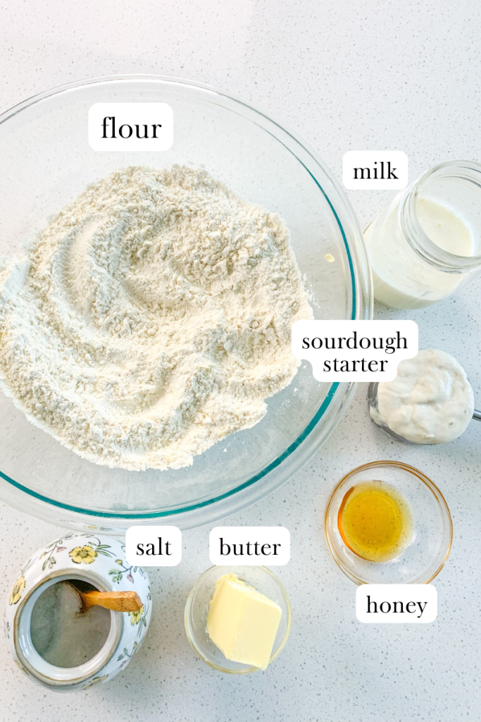 Sourdough croissants labeled ingredients