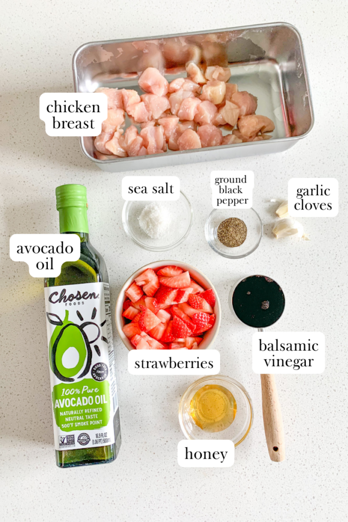 balsamic strawberry chicken labeled ingredients