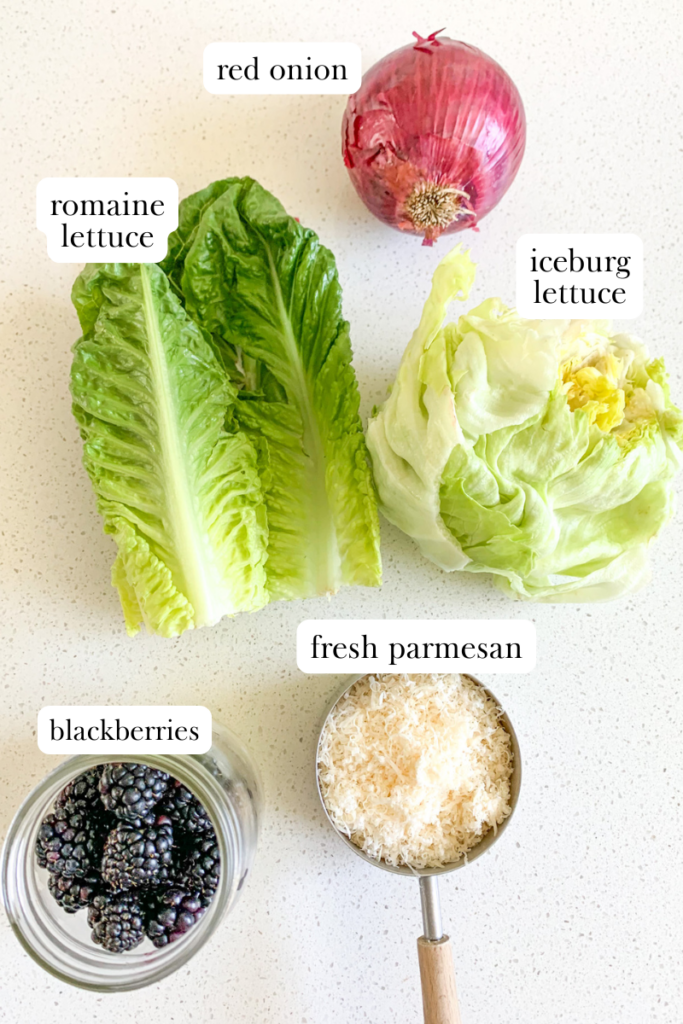 balsamic blackberry chicken salad labeled ingredients