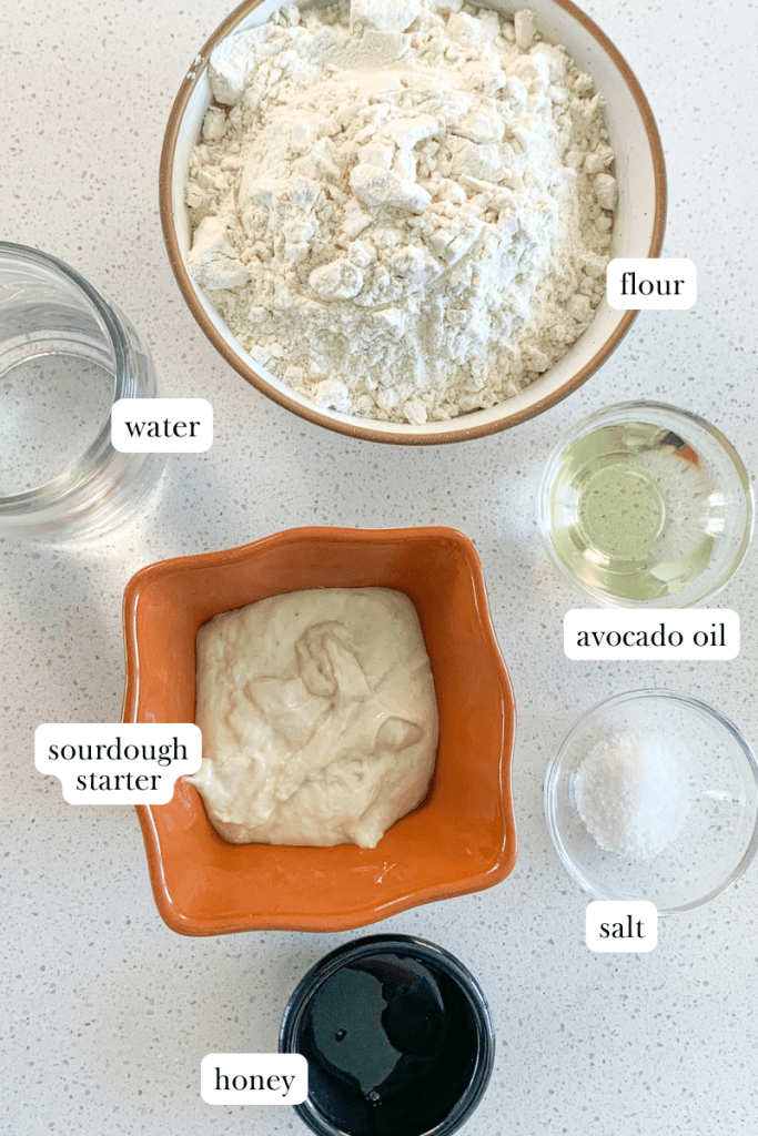 sourdough hot dog buns labeled ingredients