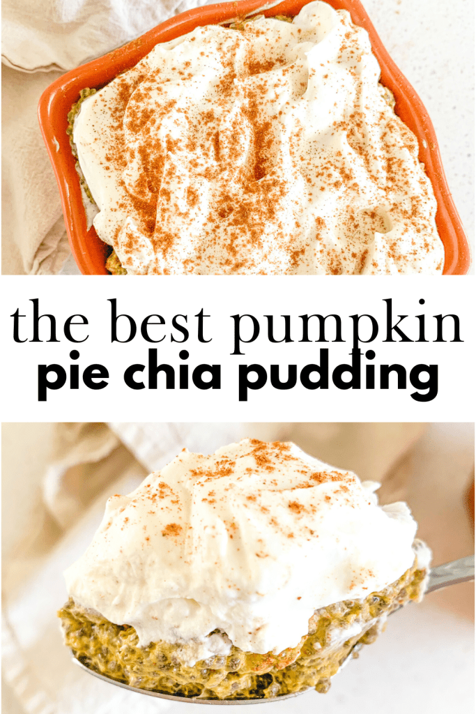 pinterest graphic for pumpkin pie chia pudding