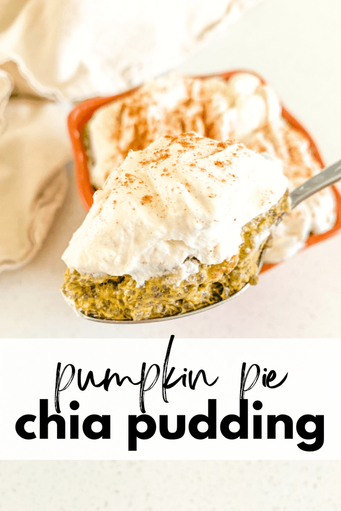 pinterest graphic for pumpkin pie chia pudding