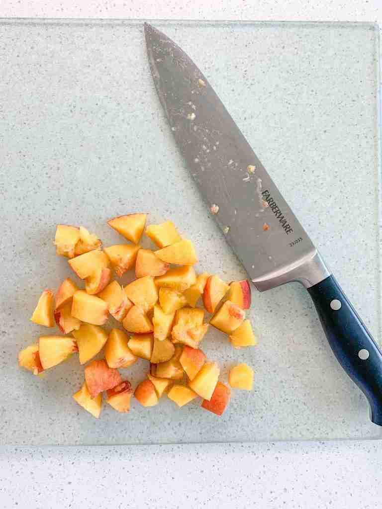 peaches chopped into bite size