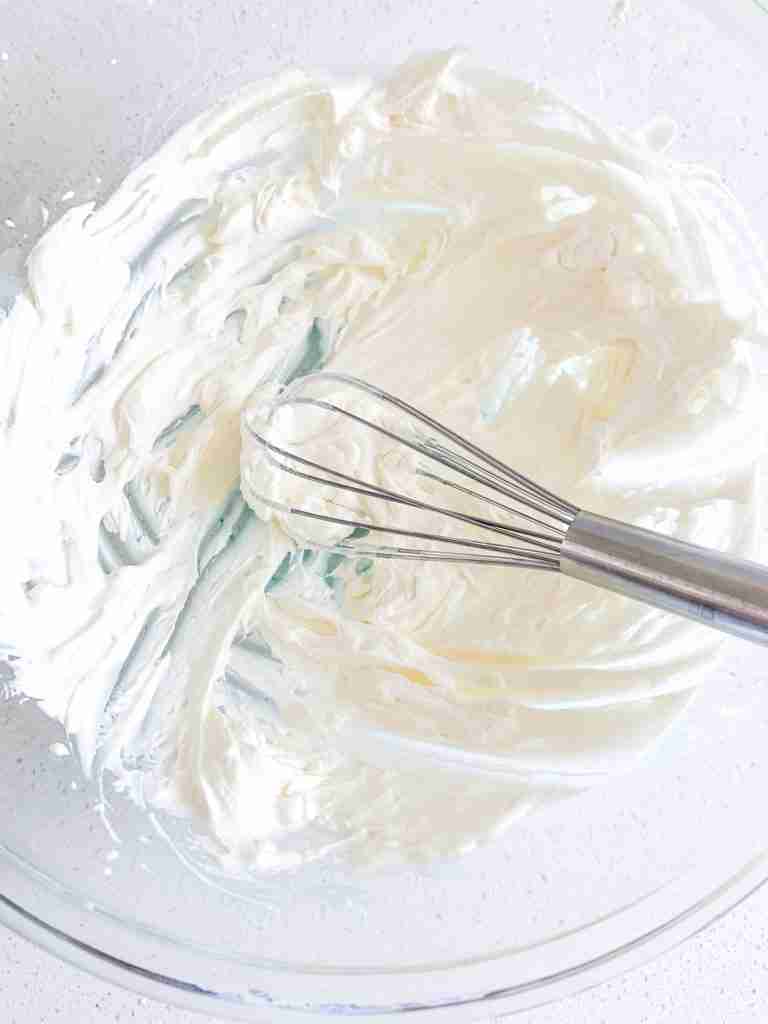 freshly whipped cream