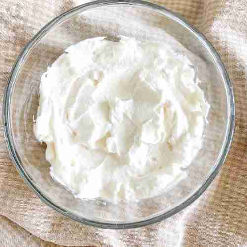 freshly made homemade whipped cream