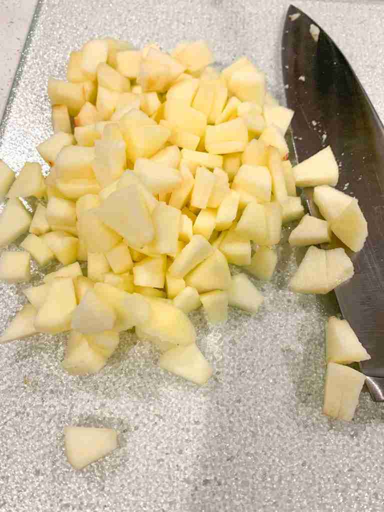 apples diced into small chunks