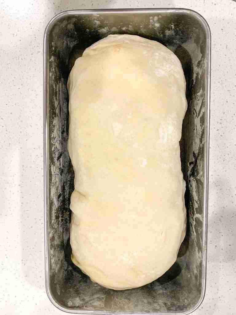 unbaked apple loaf in a baking pan