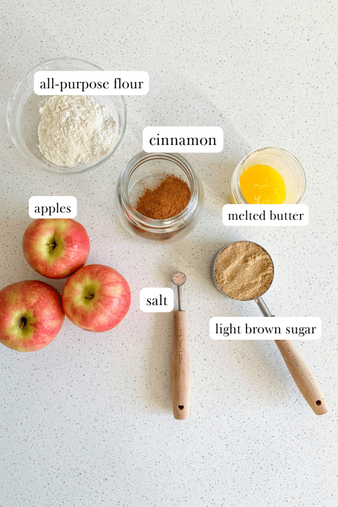 ingredients for filling of sourdough apple bread