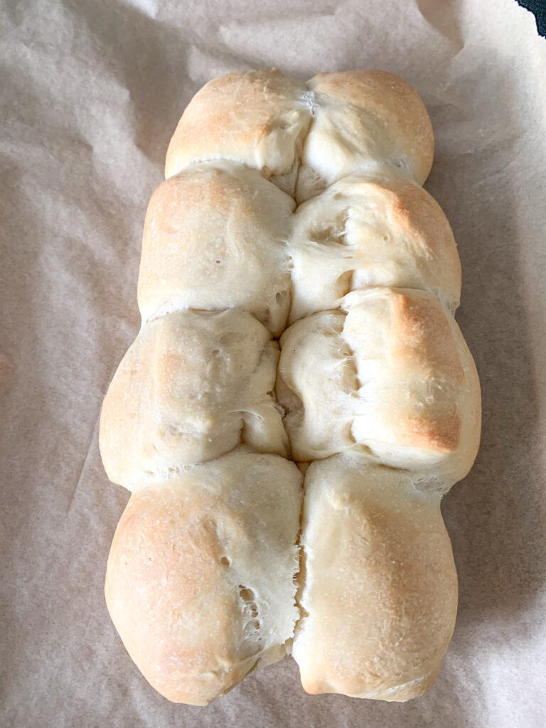 baked mini sourdough rolls