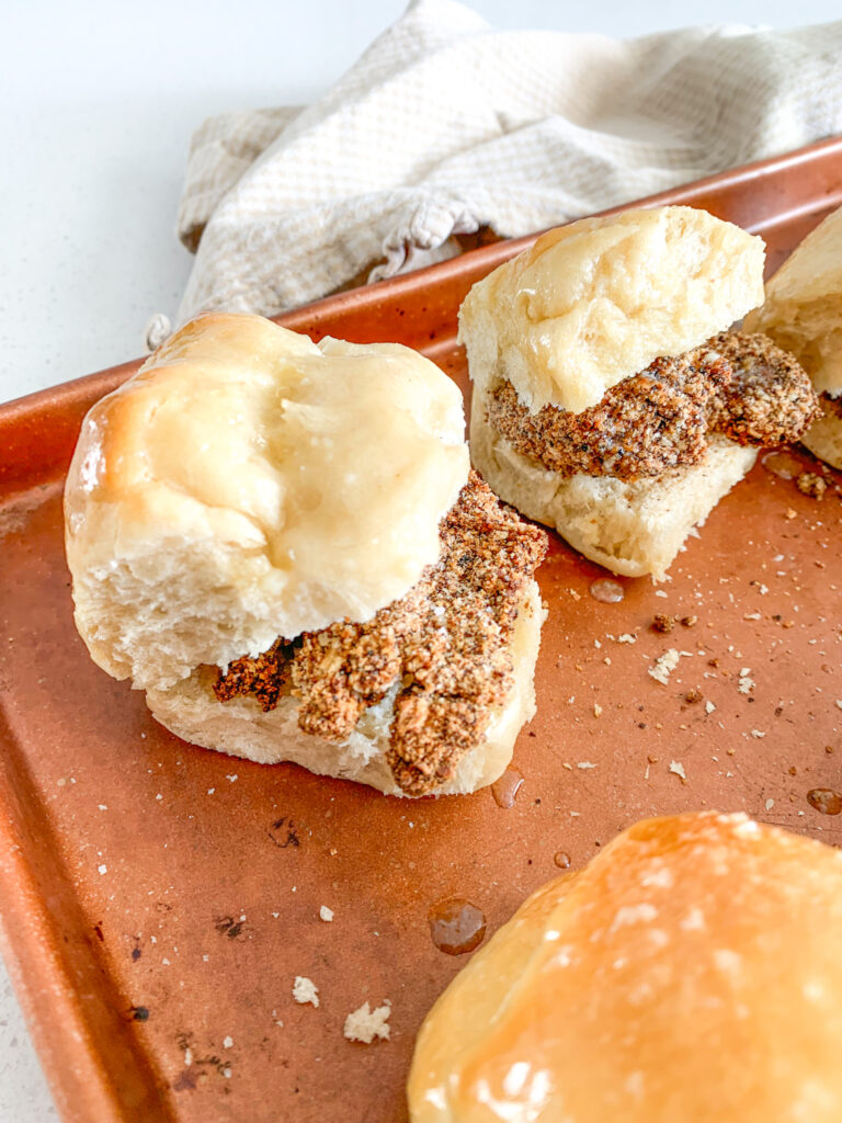 freshly made sourdough chicken minis