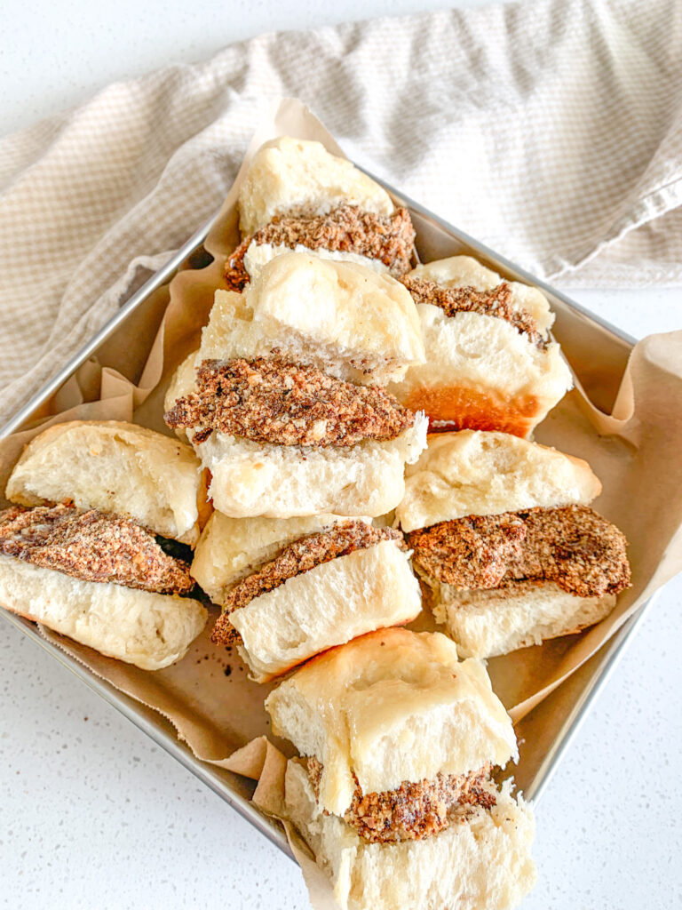 freshly made sourdough chicken minis