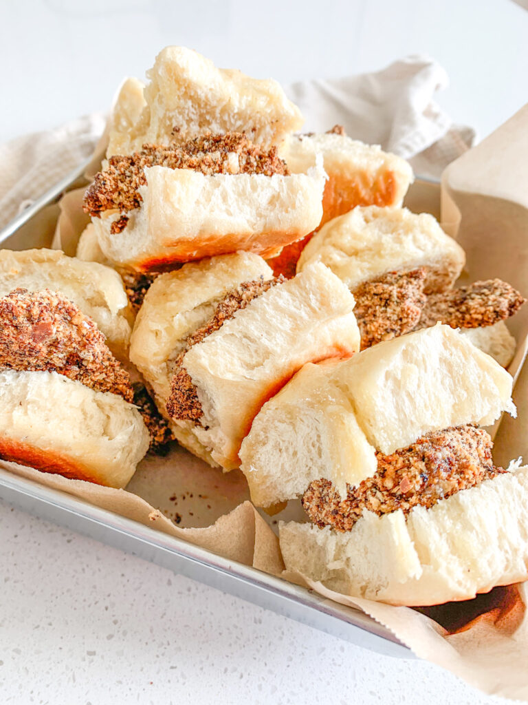 freshly made sourdough chicken minis