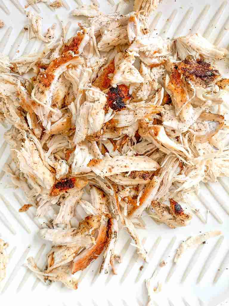 shredded pan seared chicken