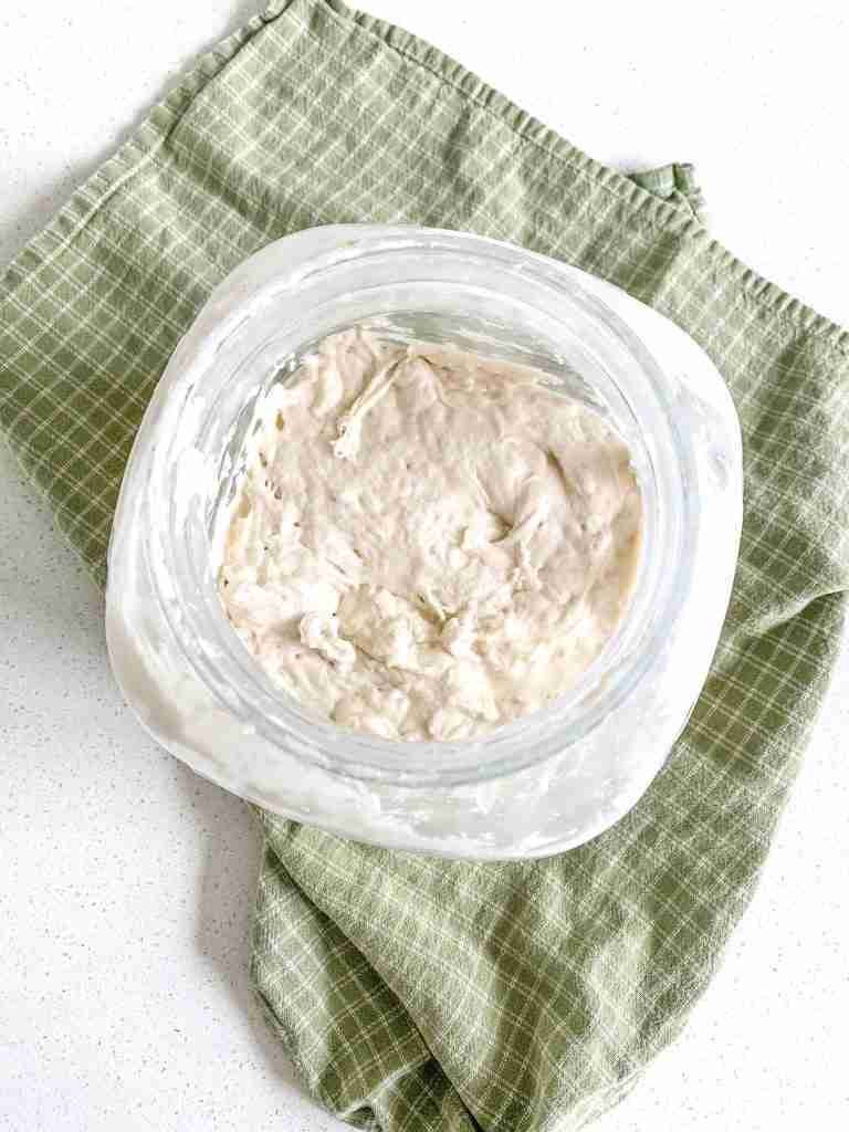 jar of sourdough starter