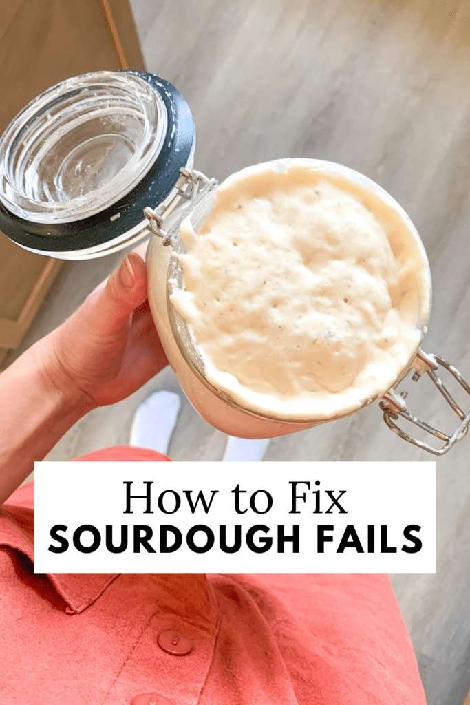 graphic for how to fix sourdough fails