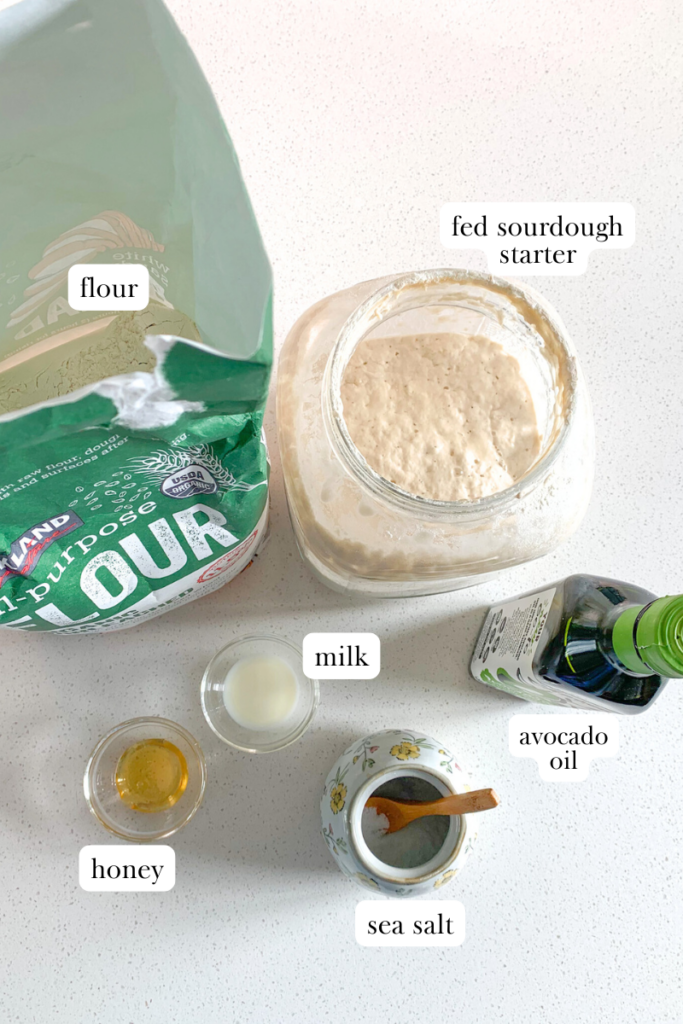 sourdough chicken minis labeled ingredients for mini rolls