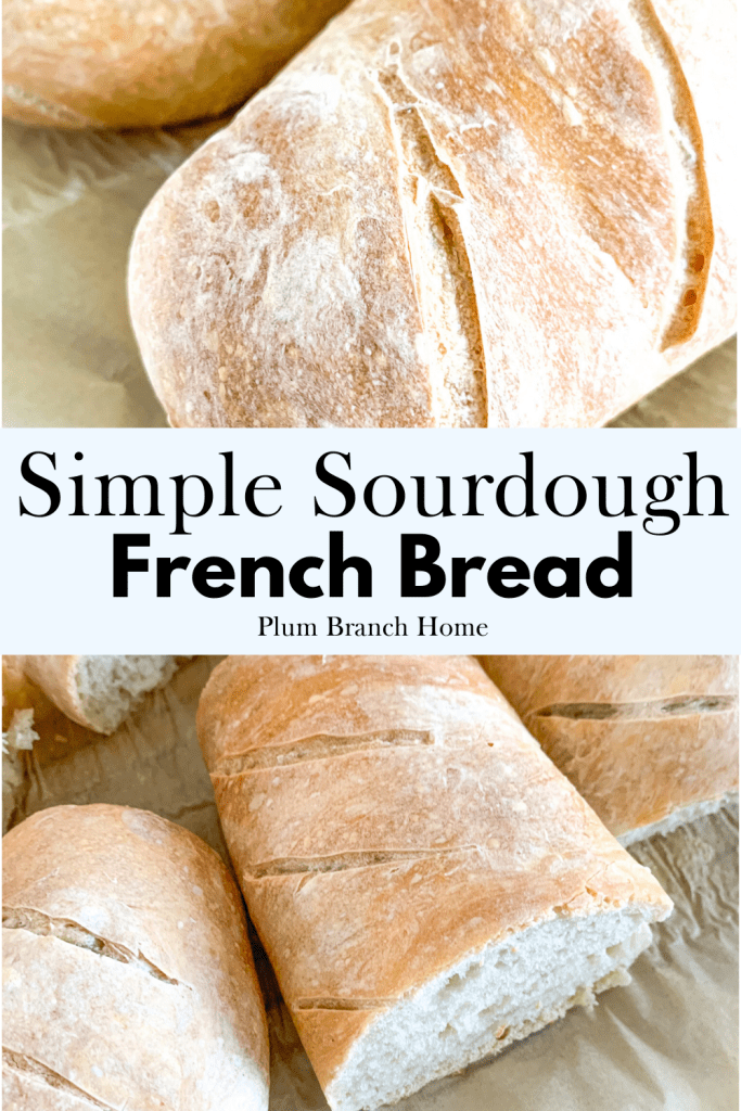 pinterest graphic for sourdough french bread