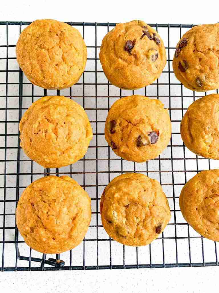 freshly baked sourdough pumpkin muffins