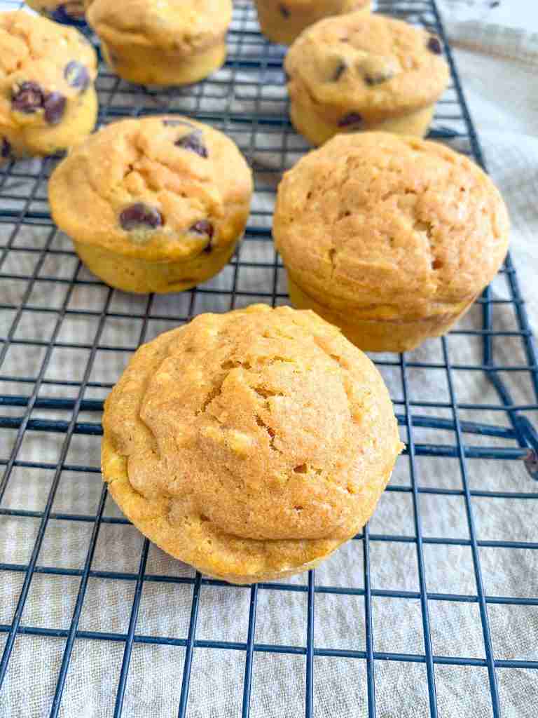 freshly baked sourdough pumpkin muffins