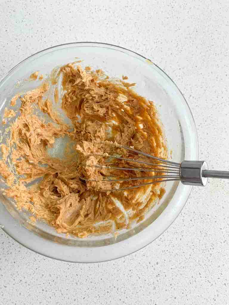 cinnamon honey butter ingredients being whipped