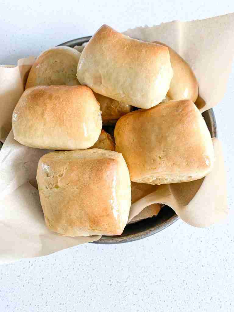 freshly made sourdough texas roadhouse rolls