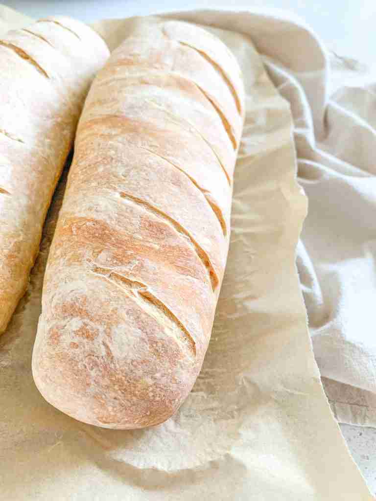 freshly baked sourdough french bread