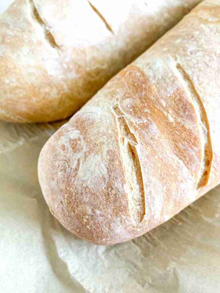 freshly baked sourdough french bread