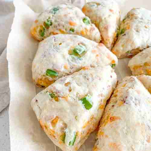 freshly baked sourdough jalapeno popper scones