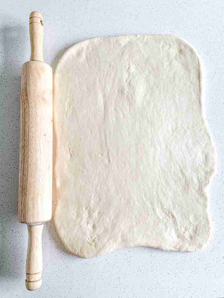 steakhouse roll dough rolled out