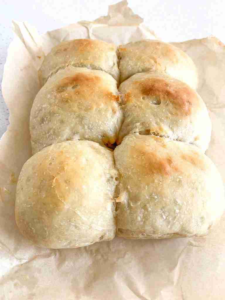 freshly baked sourdough slider buns