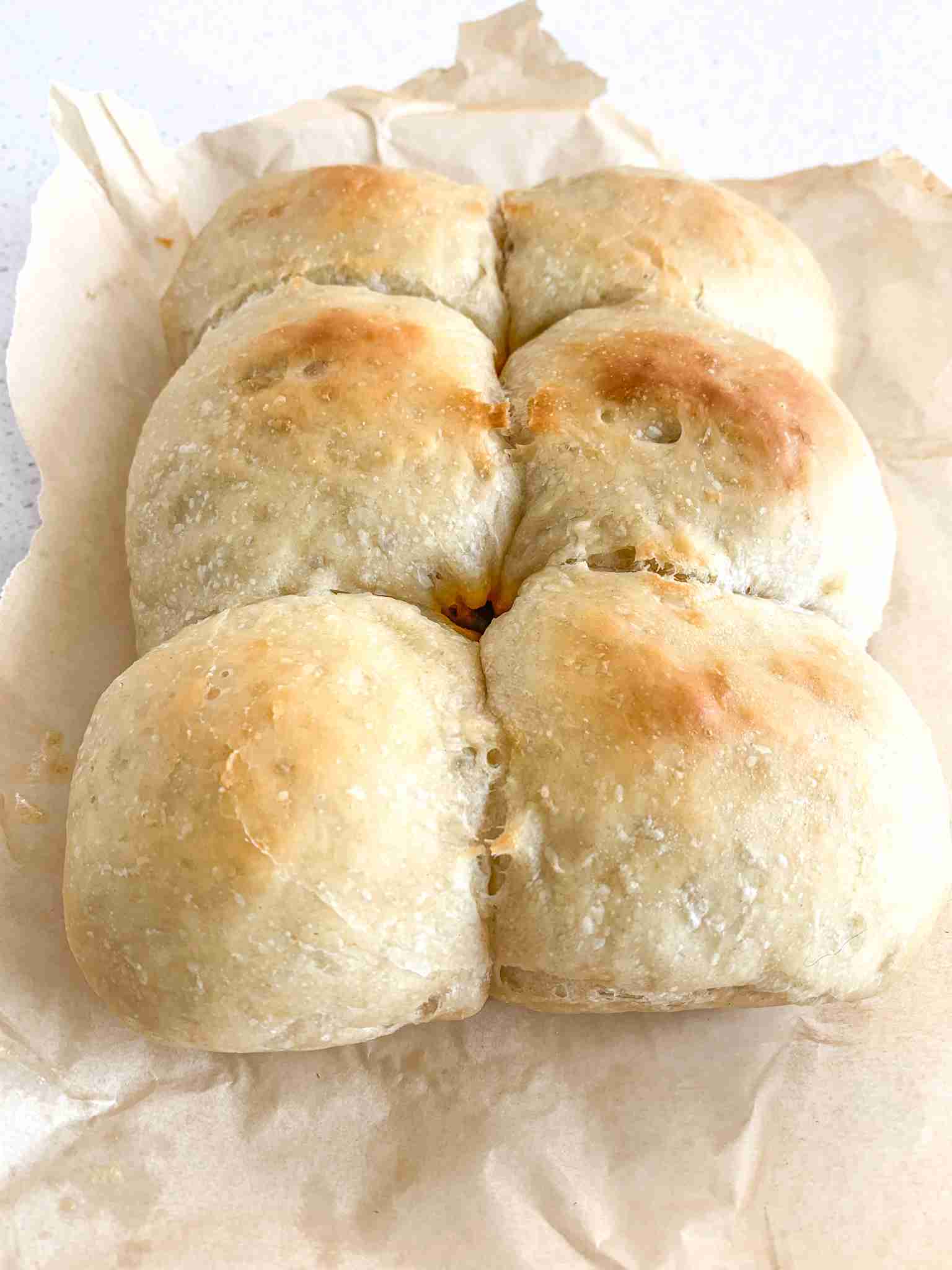 freshly baked sourdough slider buns