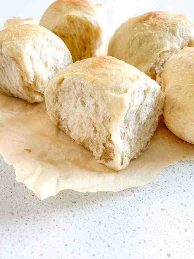 freshly baked sourdough slider buns