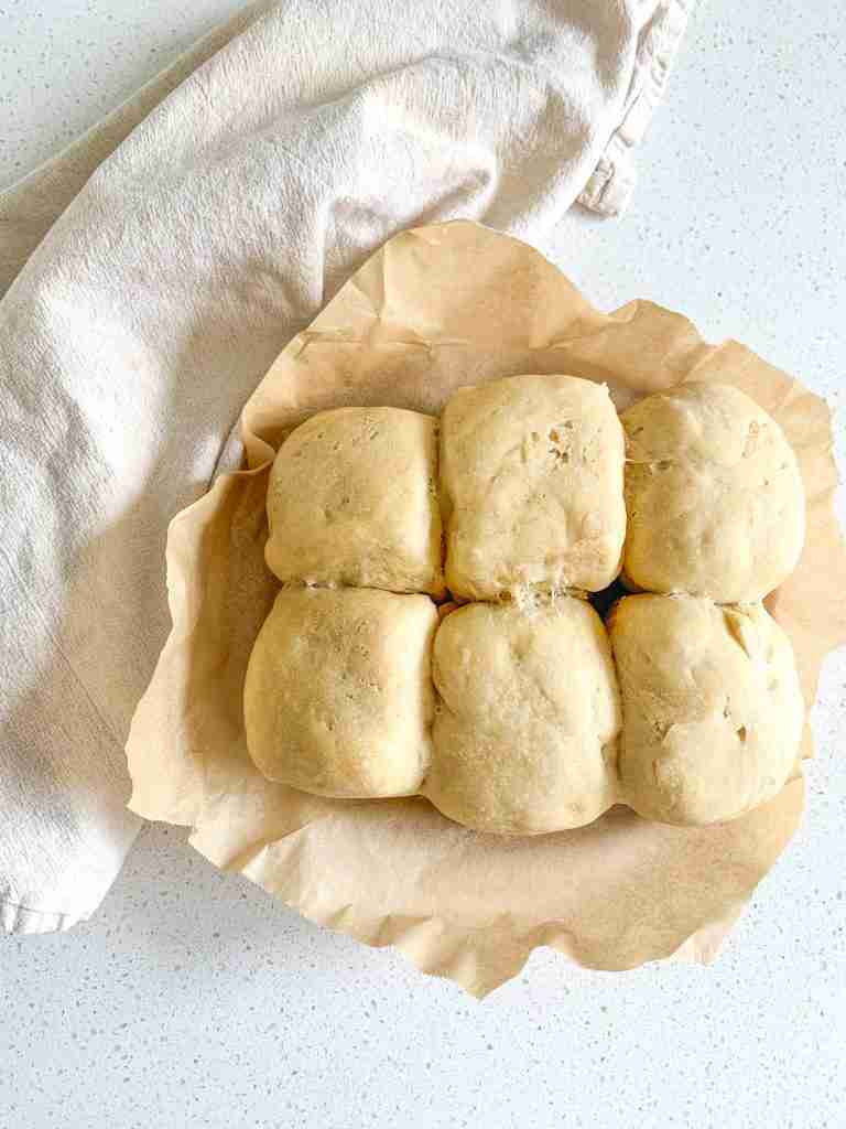 freshly baked sourdough slider buns