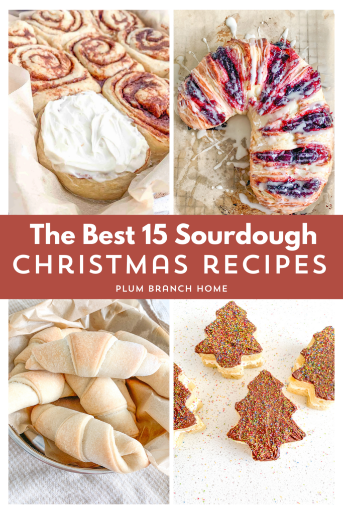 graphic for sourdough christmas recipes